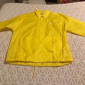 Yellow adidas windbreaker